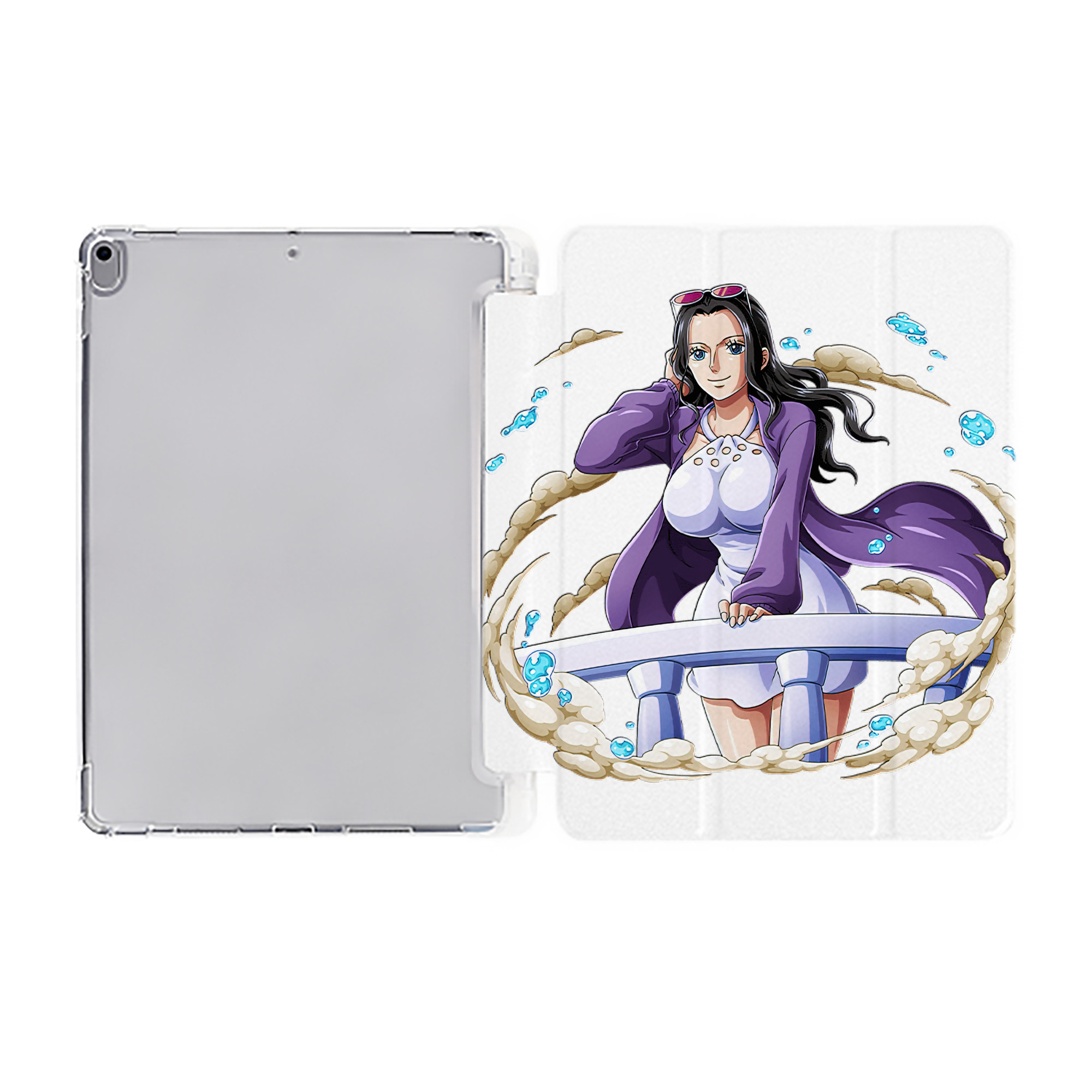 （画像用） ワンピース ニコ・ロビン ONE PIECE Nico Robin IPad ケース ペン収納付き 三つ折りスタンド PUレザー×シリコン 対応機種9.5/10.5/10.9インチ